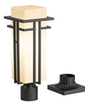 Heavy Duty Aluminum Outdoor Post Light With Frosted Glass Shade, Built To Last, Weatherproof And Rust Resistant Lamp for Porch and Garden