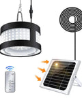 Hanging Solar Light With 360 Degree Illumination And Remote For Indoor And Outdoor Use IP65 Waterproof Solar Pendant Chandelier.