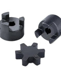 Flexible Beefy One Half Inch To Three Quarter Inch L Jaw Coupling Set Three Piece With Buna N Rubber Spider for wood log splitter