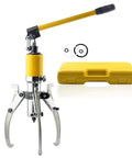 Heavy Duty Hydraulic Bearing Puller Kit Handles Hubs Gears Pulleys From Shafts Using 2 Or 3 Jaw Options For Max Grip While Doing Vertical And Horizontal Jobs Comes With Storage Case Making Job Easier For You Pro Mechanic Working Today Right Now, 3-jaw steel puller with case