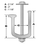 Diagram of Heavy Duty Aluminum Truck Tool Box Clamps With Rust Proof Tie Downs Zinc Plated Hardware No Drill Required Universal Mounting