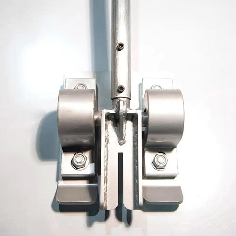Rugged Heavy Duty Manual Slag Remover for welding and thermal cutting, top view showing metal grating cleaner attachment.