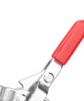 Vertical Toggle Clamp 100Kg Pull Force With Ergonomic Handle 70mm Length 45 Carbon Steel Construction Rock Solid Quick Operation Holding Clamp For Machining Assembly And Industrial Testing, red handle close-up