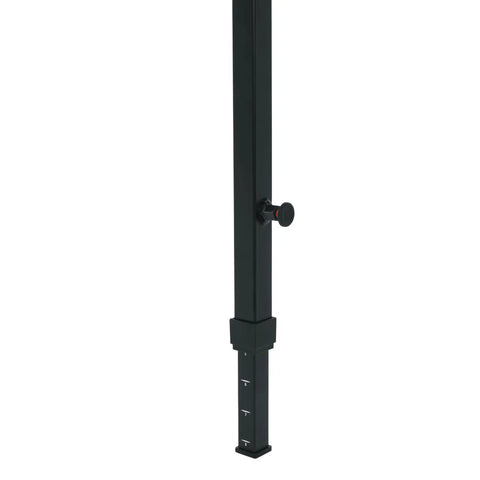 Close-up of Adjustable T Stand Folding Keyboard Workstation height adjustment knob on durable frame.