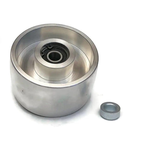 Top Tier 4 Inch Nylon Tracking Wheel For 2X72 Belt Grinder Loaded With Heavy Duty Bearings And Dead Straight Tracking for knife makers.