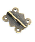 Heavy Duty Bronze Cabinet Hinges Built Like A Tank For Kitchen Cupboards Drawers And Jewelry Boxes Durable Steel Furniture Hardware, close-up view.