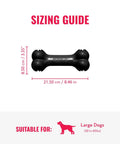 Extreme Goodie Bone Built Tough For Power Chewers Durable Natural Rubber Black For Large Dogs Great For Chew Sessions And Mental Stimulation That Lasts Longer Than Ordinary Toys size guide