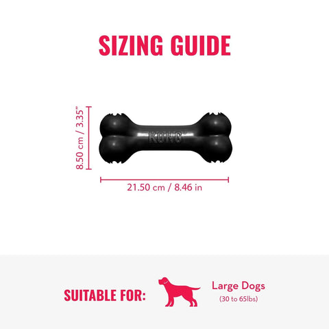 Extreme Goodie Bone Built Tough For Power Chewers Durable Natural Rubber Black For Large Dogs Great For Chew Sessions And Mental Stimulation That Lasts Longer Than Ordinary Toys size guide