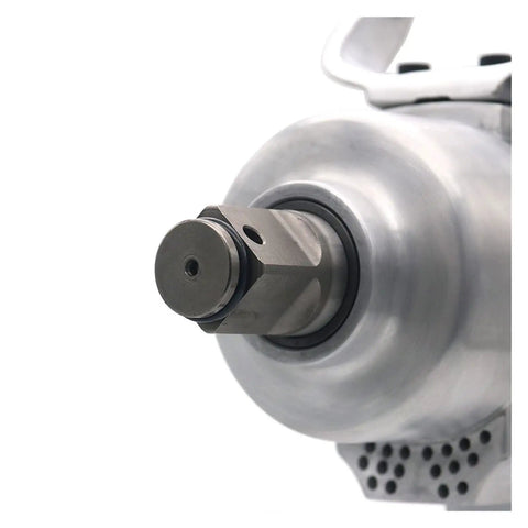 Heavy Duty Pneumatic Impact Wrench Delivering Beast Mode 2000Nm Torque And Smooth Reversible Air Gun close-up of hex chuck.
