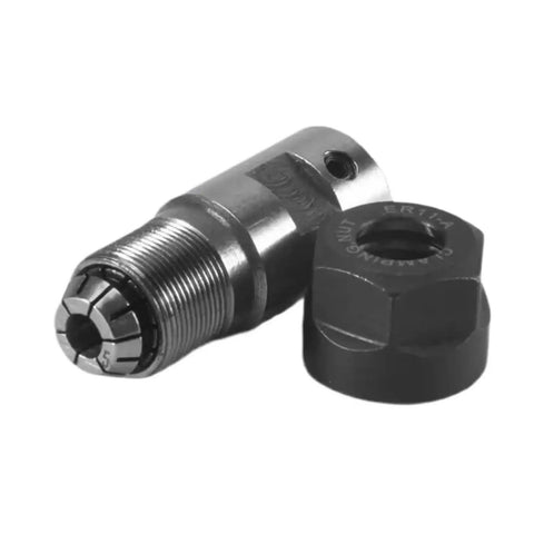 Heavy Duty Motor Shaft Collet Chuck Spindle Extension Rod For Cnc Milling Machine And Lathe Tool Holder With Badass Vibration Control And Slick Precision Performance image showing precision collet chuck and nut for CNC applications.