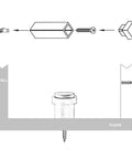 Installation diagram for Door Stopper Wall Protector Cushion Pad For Quiet Open And Shockproof Protection