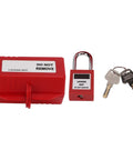 Solid as a Rock Electrical Plug Lockout Device for Industrial Tagout Safety Blocks 100 220V Plugs with 38 Millimeter Padlock Key and keys.