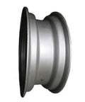 Side view of front wheel rim for 5.5X16 tractor tire, 6 bolt pattern, universal for John Deere Ford and others, grey metal finish.