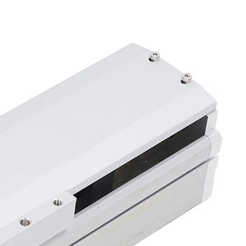 Sturdy Electric Linear Rail Guide For Race Scene With 100mm Rail and aviation aluminum build, top view showing sleek design.