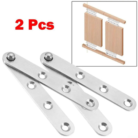 360 Degree Rotatable Door Pivot Hinges 100 x 16 x 11mm Stainless Steel For Home Cabinets And Toolboxes, set of 2