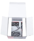 Mini Portable Money Counter Machine unboxed with digital display and accessories inside shipping box.
