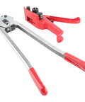 Heavy Duty Strapping Tensioner And Sealer Tool Set For PET And PP Plastic Straps with red handles for home or warehouse use