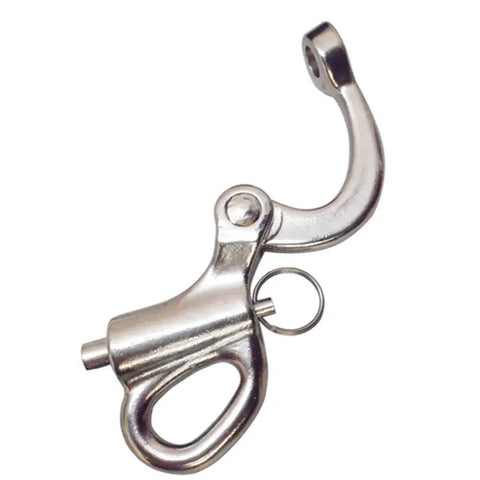 Badass Two Inch Fixed Eye Snap Shackle Crafted From Premium Ss316 Stainless Steel With A Slick Quick Release Plunger designed for marine use.