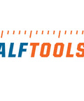 ALFTOOLS logo displayed in blue and orange colors on a white background, representing precision tools for carpentry.
