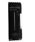 120W DIN Rail Switching Power Supply Module, 24V DC Output 5A, 100-240VAC Input, Industrial Grade Plug And Play Power Source For Control Panels And Machinery, Sealed In Box Ready To Deploy, black enclosure front view