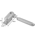 Compact Mini Automatic Spring Door Closer Set in Gray Finish with Adjustable Stopper for Indoor and Outdoor Doors No Fuss Auto Close