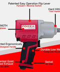 1/2 Inch Composite Air Impact Wrench Pumping Out Eight Hundred Thirty Ft Lbs Of Raw Torque With A Sweet Three Mode Power Dial and ergonomic grip design.