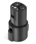Sae J1772 To Tesla Charging Adapter Plug And Go With 80 Amp 240 Volt Max, durable black plastic construction for EV charging.