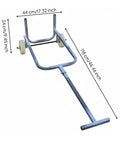 Gas Cylinder Hand Truck With Long Handle And Front Control Bar For Easy Upright Haul Tubular Steel Cart Built To Move Cylinders And Tanks Ergonomic Material Handling Cart For Industrial Use, 118 cm long