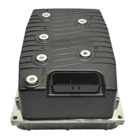 Heavy Duty 48V 235A AC Motor Controller Built Like A Tank With Overload Protection Anti Interference System top view with connectors.
