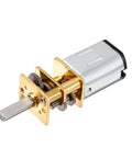 GA12 N20 Micro DC 6V 200 RPM high speed reduction motor with mini metal gearbox, two terminals, visible gears, and silver casing