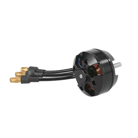 Side view of Surpass High Performance 2204 1400KV 14 Pole Brushless Motor for RC airplane fixed wing with heatsink.