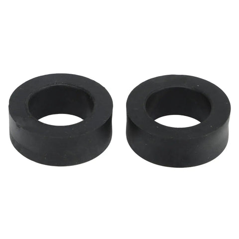 Self-aligning bushings for Jeep JK Front Swaybar Quick Disconnect System with stainless steel tapered mounting posts.
