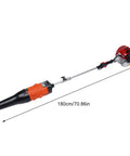 52CC Gas Walk Behind Sweeper Powered By A Muscle 2.3HP Two Stroke Engine, long reach blower attachment for debris removal.