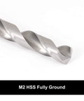 M2 HSS drill bit from Drill And Tap Set 18 Piece HSS Jobber Length Bits In Metal Indexed Case Tapping And Deburring In One Step