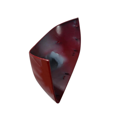 Fresh Red Right Side Front Side Mirror Lower Bottom Cover Cap For Tesla Model 3 2017 To 2021 Tight Aftermarket Replacement Wing Mirror Trim Parts, side angle view showing trim details.
