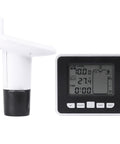 Ultrasonic Water Level Sensor Transmitter with Temperature Display for Outdoor Tanks, Track Water Depth from Up to 100 Meters