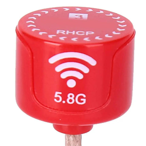 Red Bendable High Gain 5.8GHz LHCP Antenna For RC Drones Directional FPV Antenna With UFL Connector 3dBi Boost