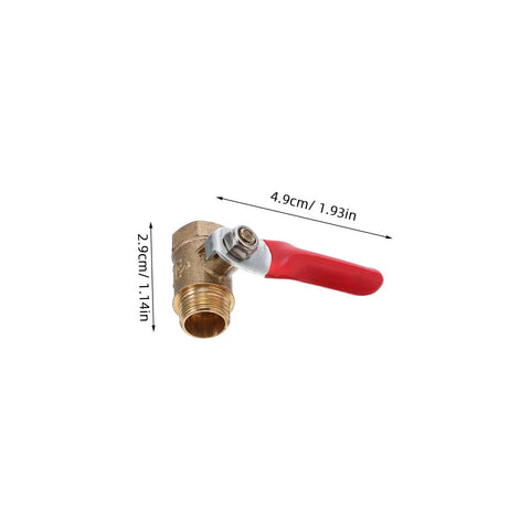 Heavy Duty Copper Ball Valve 6 Pack Built Tough NPT Thread Female To Male Connector with red lever for easy shut off.