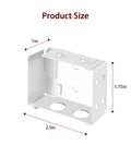 Two Pack Box Mounting Brackets For Mini Window Blinds White Metal Durable Blind Hardware Size Dimensions Shown