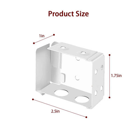 Two Pack Box Mounting Brackets For Mini Window Blinds White Metal Durable Blind Hardware Size Dimensions Shown