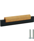 Eight Pack Black Wood T Bar Drawer Pulls for Cabinets Wardrobe Kitchen Dresser Hardware 3.78 Inch Hole Spacing with screws