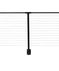 All-In-One 20ft Cable Railing Kit for DIY Decking, featuring black face mount railing with horizontal wires.