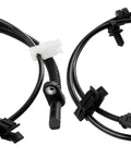 Direct Swap Pair Of Rear Abs Wheel Speed Sensors Left And Right Compatible With Chevy Traverse Buick Enclave Gmc Acadia 2009 To 2017, detailed view showing sensor wires.