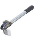 Woodworking Bark Scraper Debarking Tool Hand Spudger Squeegee Scythe Draw Knife For Bark Stripping And Cutting Mortise And Tenon Tools Silver Finish Pro Quality with black handle