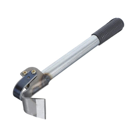 Woodworking Bark Scraper Debarking Tool Hand Spudger Squeegee Scythe Draw Knife For Bark Stripping And Cutting Mortise And Tenon Tools Silver Finish Pro Quality with black handle