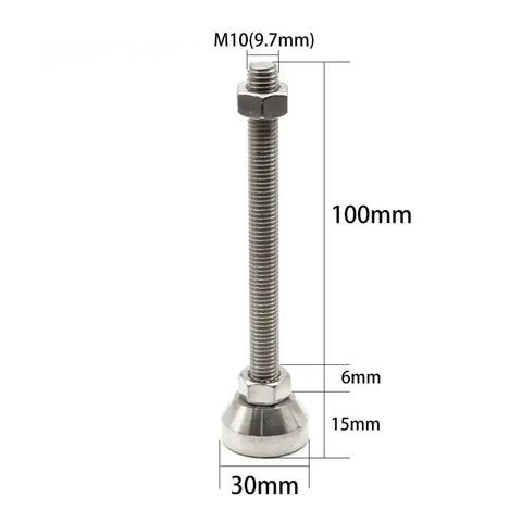 Heavy Duty 30mm Adjustable Leveling Feet Built Like A Tank With Rust Resistant 304 Stainless Steel Set Of Four Boss Grade Support Legs Dimensions
