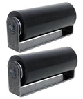 Two Pack Six Inch Gate Rollers With Rubber Top Guide For Smooth Sliding Black Heavy Duty Gate Wheels 2 Pieces Durable Roller Set For Easy Glide And Long Lasting Operation