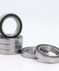 10 Pack Premium 6803 RS Deep Groove Ball Bearings, Tiny 17mm By 26mm precision steel bushings stacked for smooth operation.