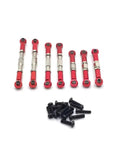 One Twelfth Scale Metal Adjustable Pull Rod For RC Car And Tracked Vehicle Off Road Upgrades, red aluminum links.