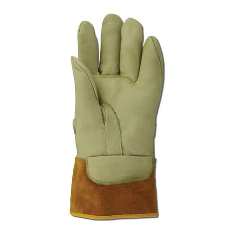 Lineman Leather Electrical Protector Work Gloves 1 Pair Size 10 For Use With Rubber Insulated Gloves Tan Rugged Leather Protective Gloves For Electricians Durable And Flexible Hand Coverage
